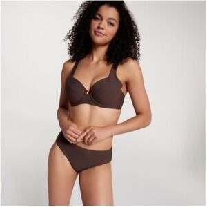 Calia Women's Swim Underwire Bikini Top Coffee Grounds, 36C